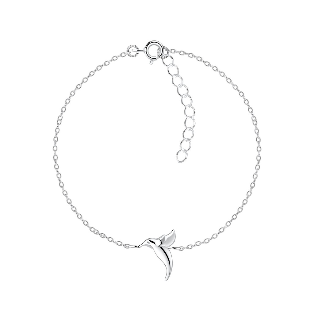 [10014932] Silver Hummingbird Bracelet