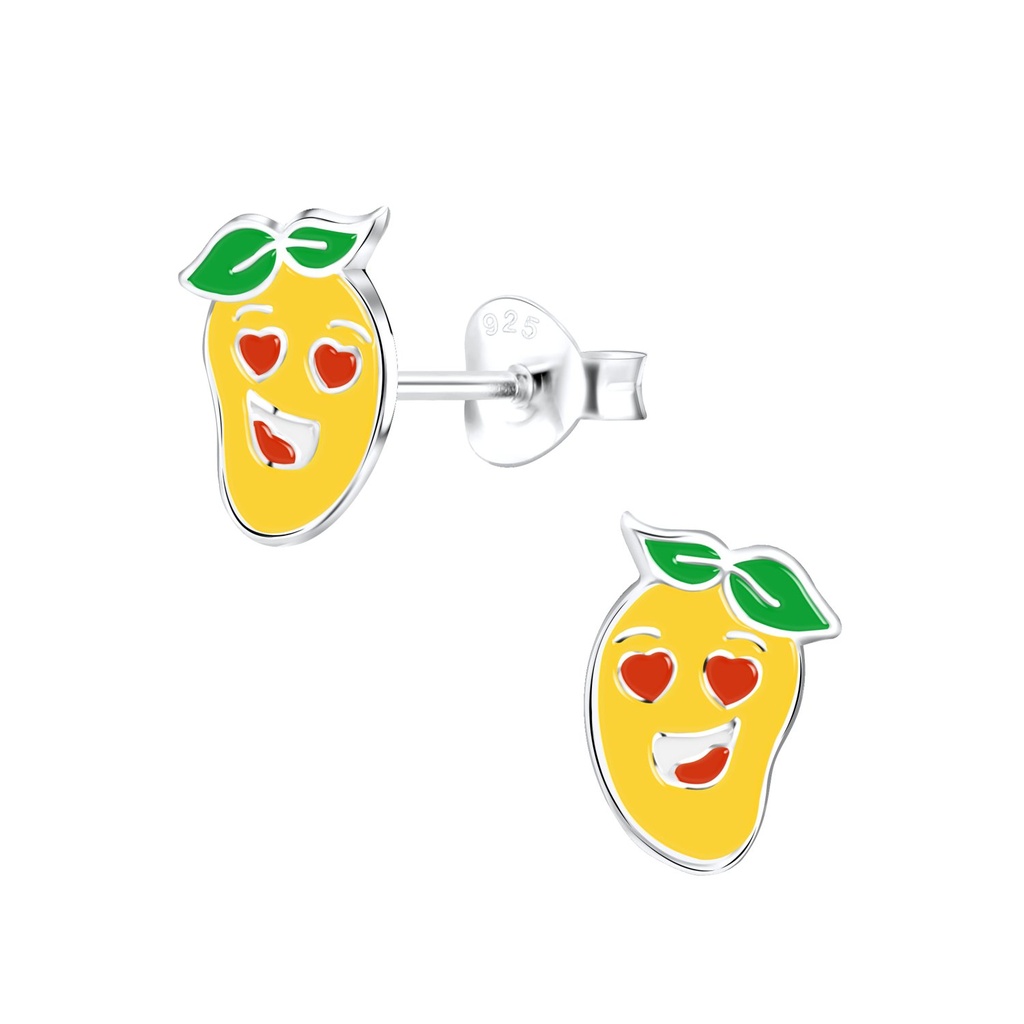 Silver Mango Stud Earrings