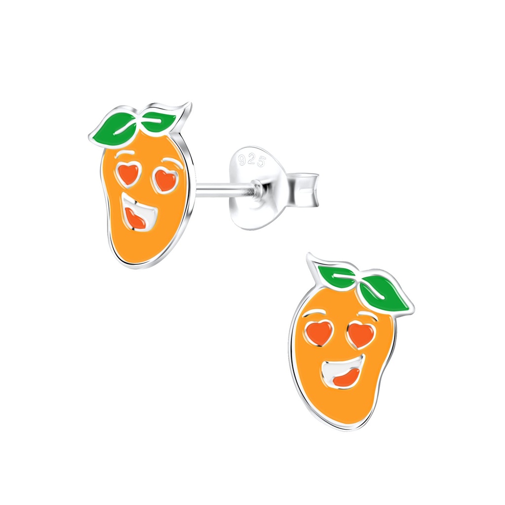 Puces d'oreilles mangue en argent