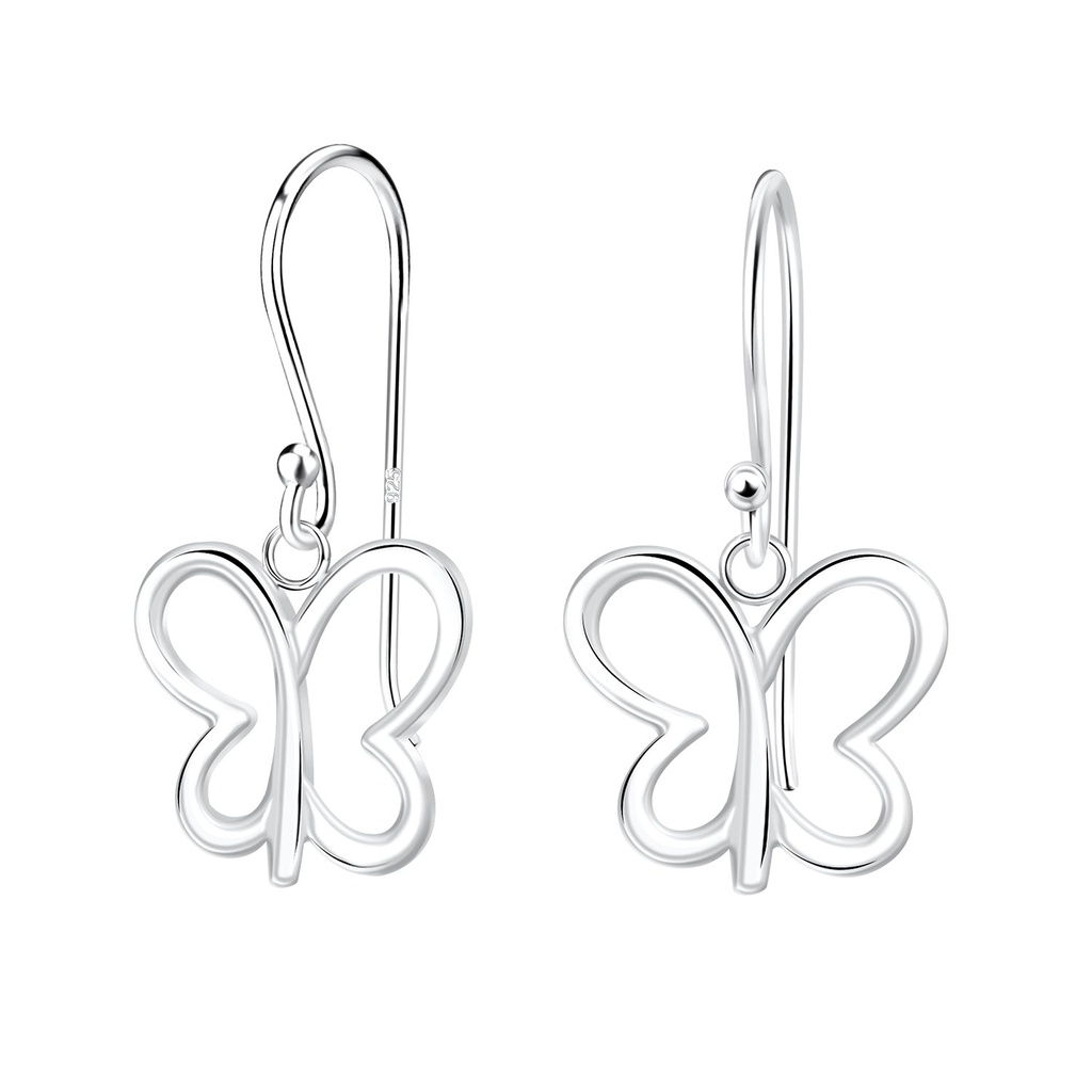 [10014368] Silver Butterfly Earrings