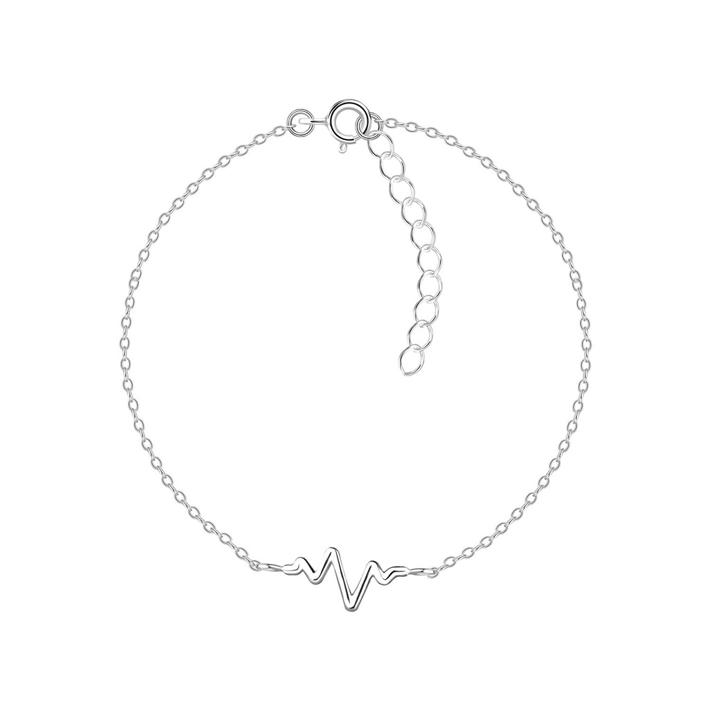 Silver Heartbeat Bracelet