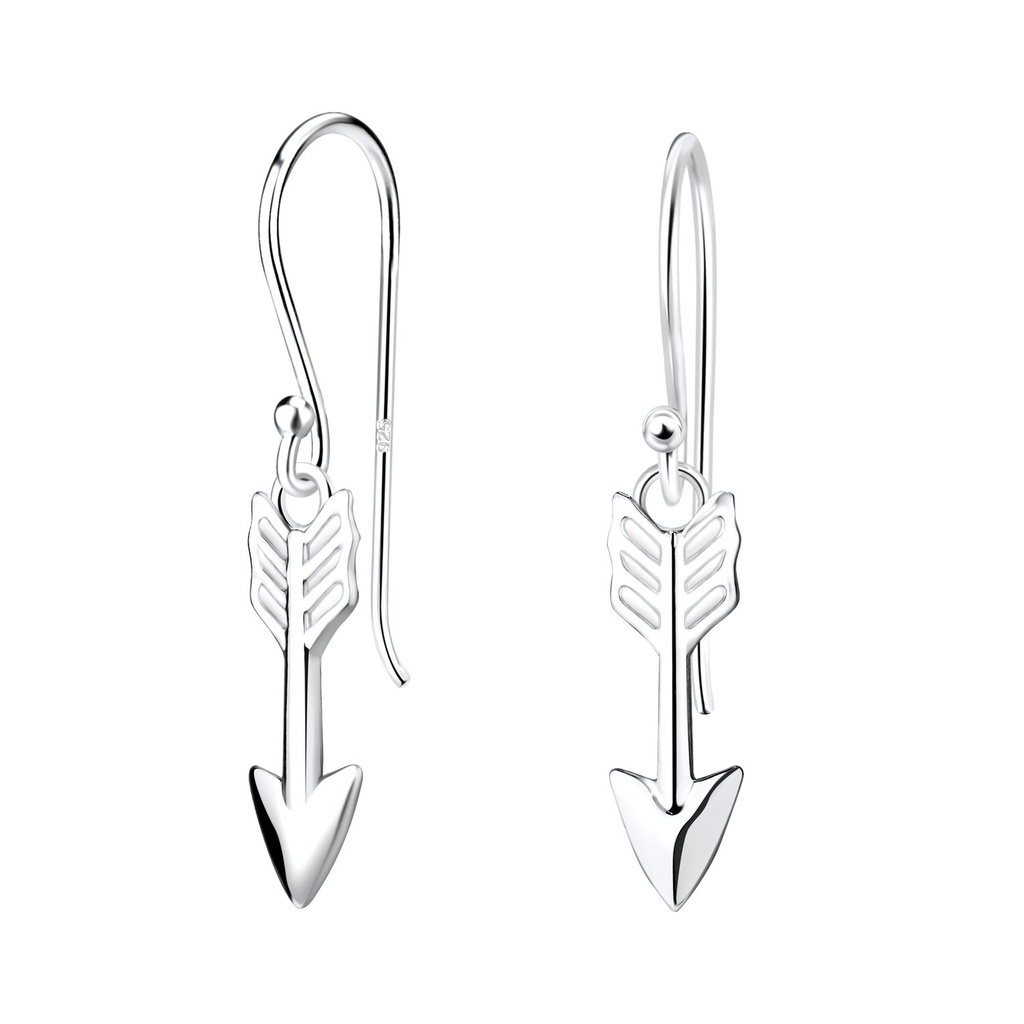 Boucles d'oreilles flèche en argent