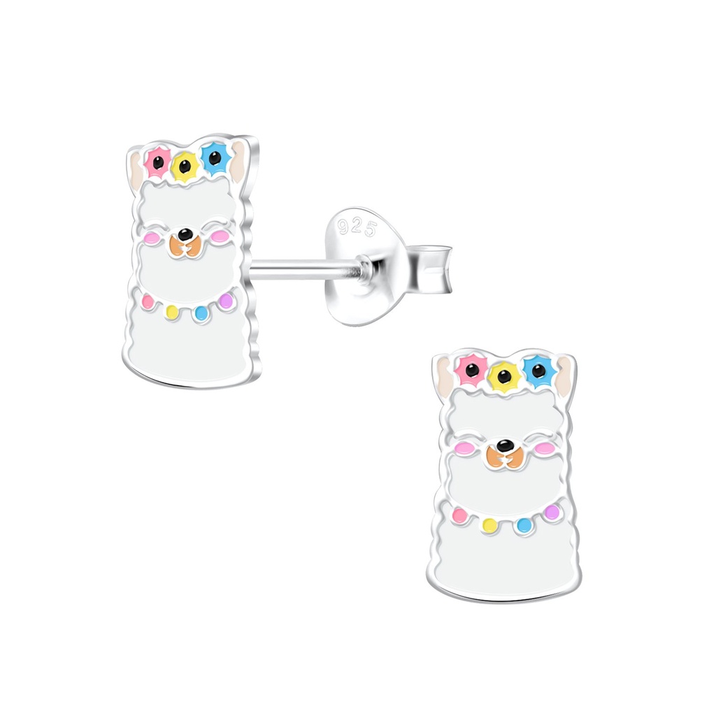 Puces d'oreilles lama en argent