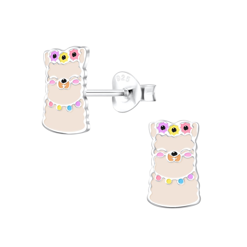 Puces d'oreilles lama en argent