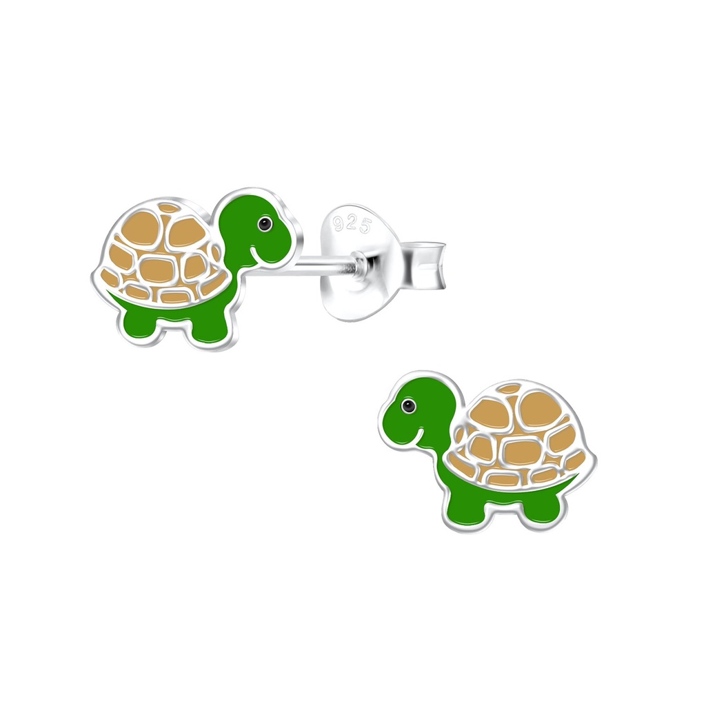 Silver Turtle Stud Earrings