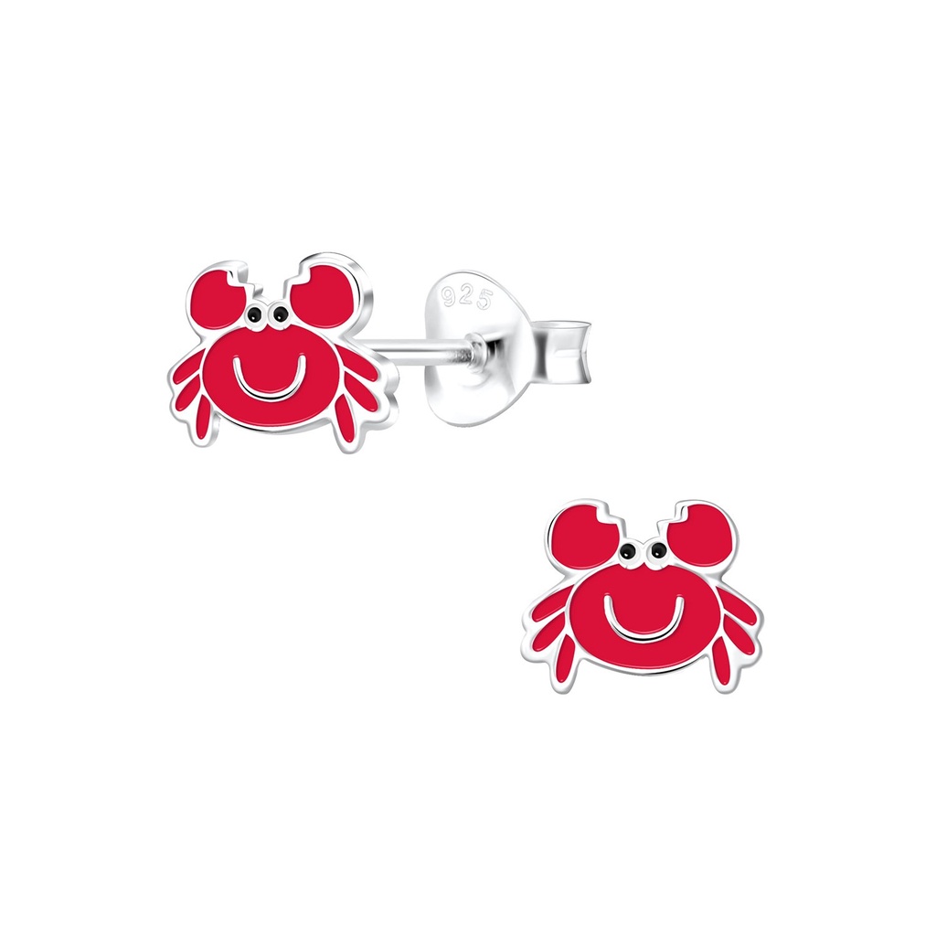 Puces d'oreilles crabe en argent