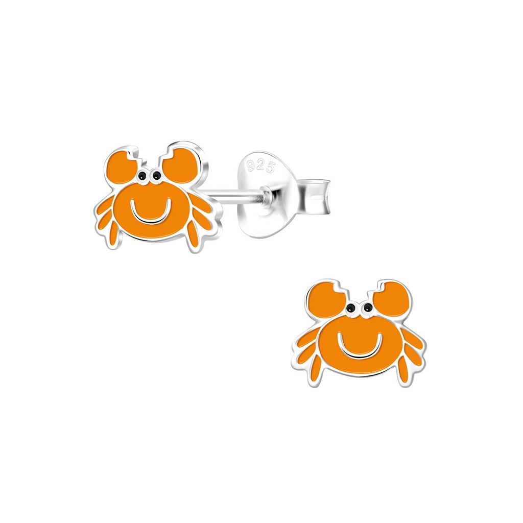 Puces d'oreilles crabe en argent