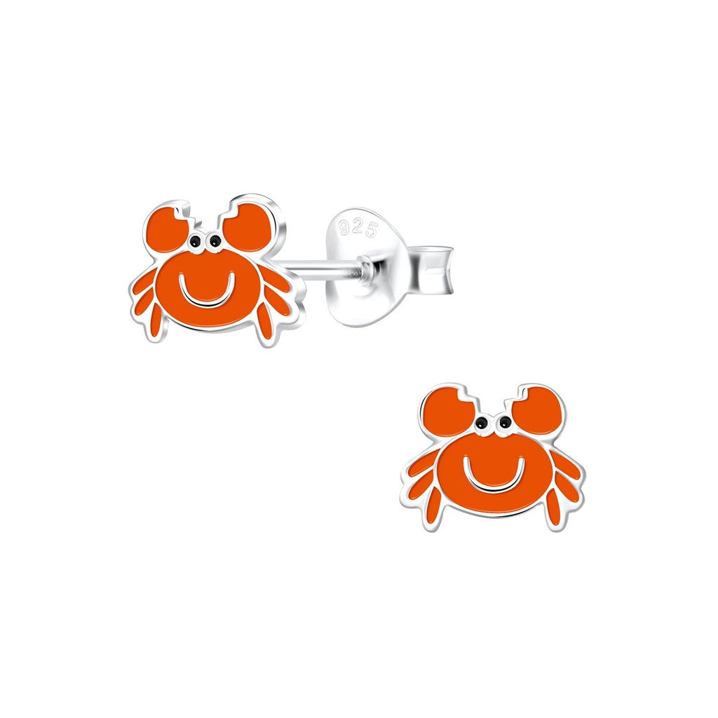 Silver Crab Stud Earrings