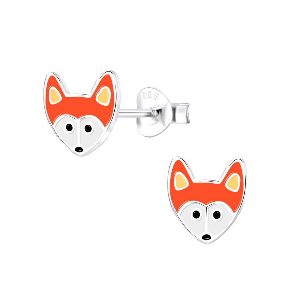 Puces d'oreilles renard en argent