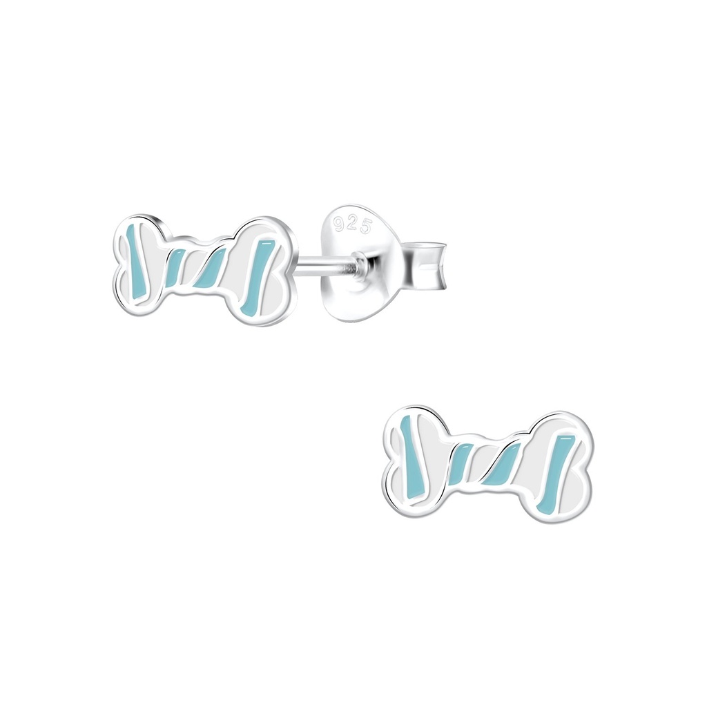 Puces d'oreilles os en argent