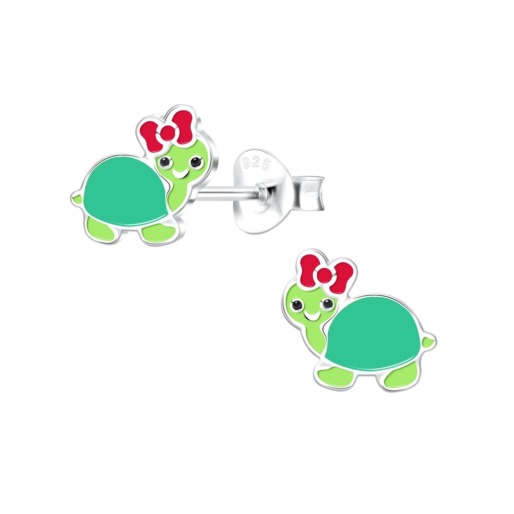 Puces d'oreilles tortue en argent