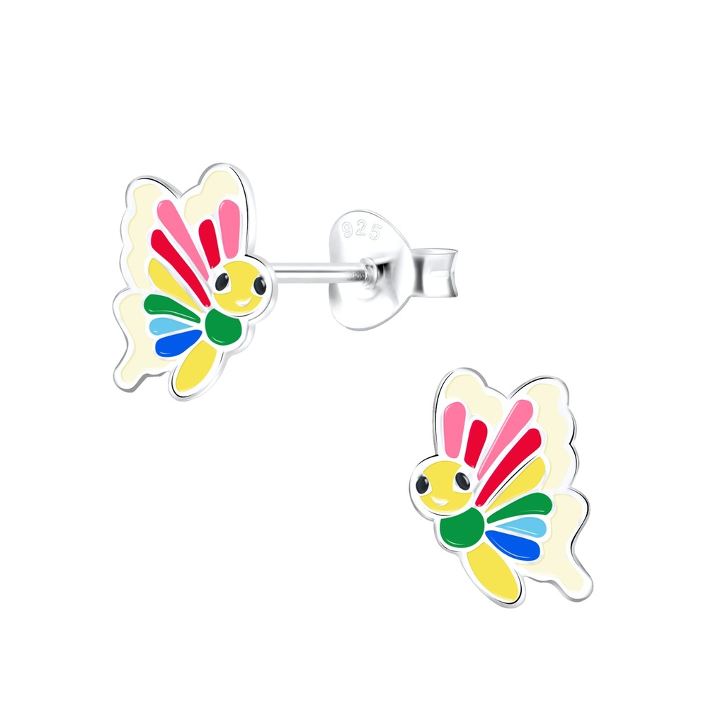 Silver Butterfly Stud Earrings