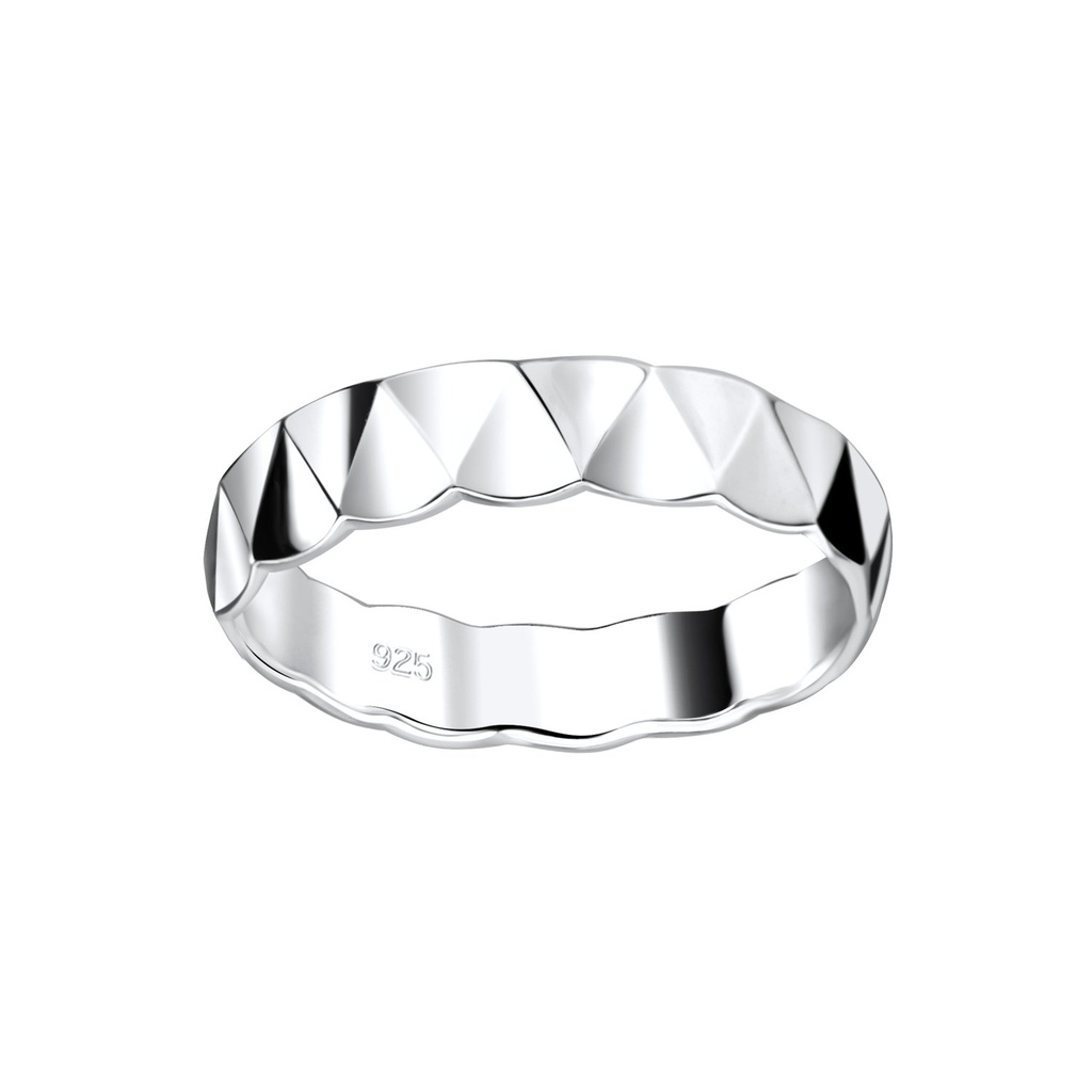 Silver Patterned Ring