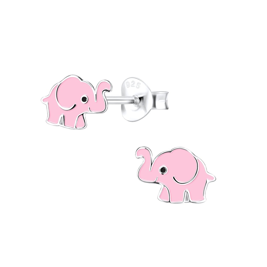 Puces d'oreilles éléphant en argent