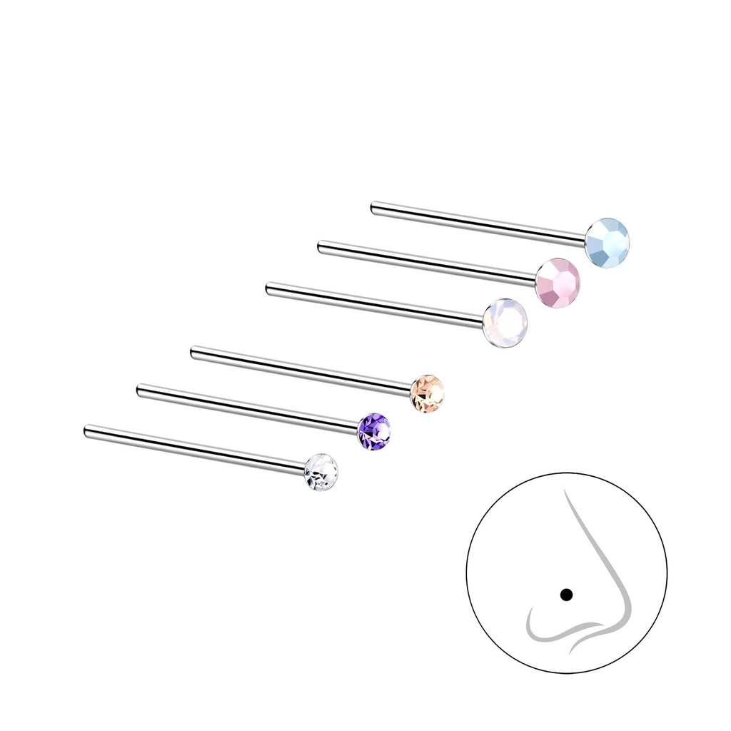 [10014262] Lot de bijoux de nez assortis en argent
