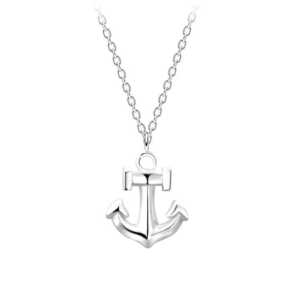 Collier ancre en argent