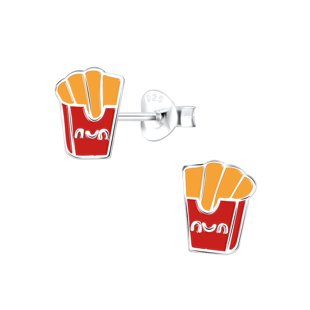 Puces d'oreilles frites en argent
