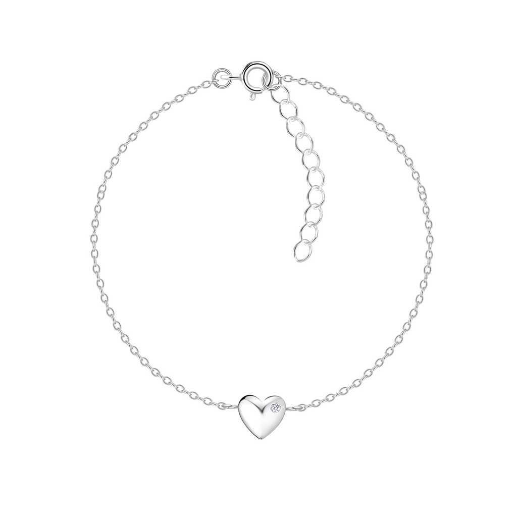 [10014248] Bracelet cœur en argent
