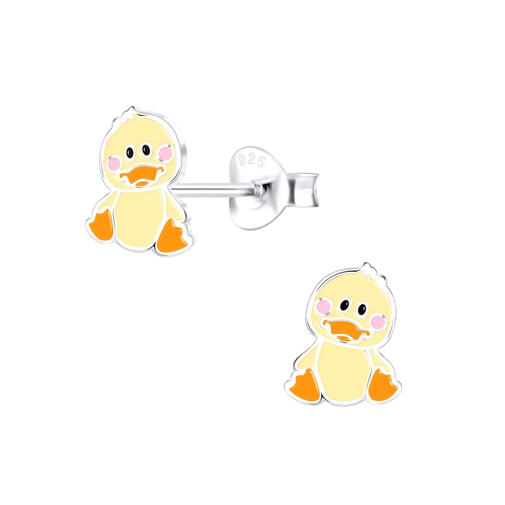 Puces d'oreilles canard en argent