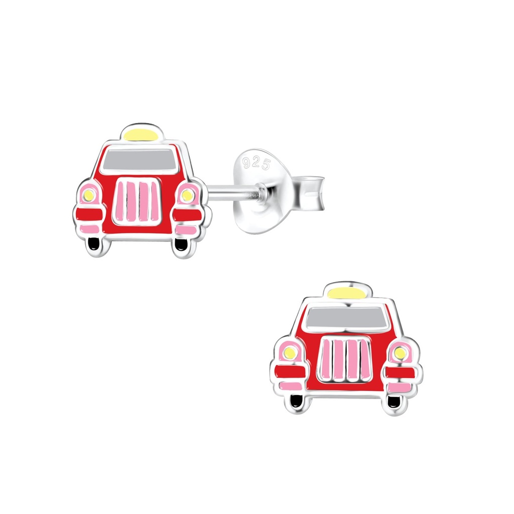 Silver Taxi Stud Earrings