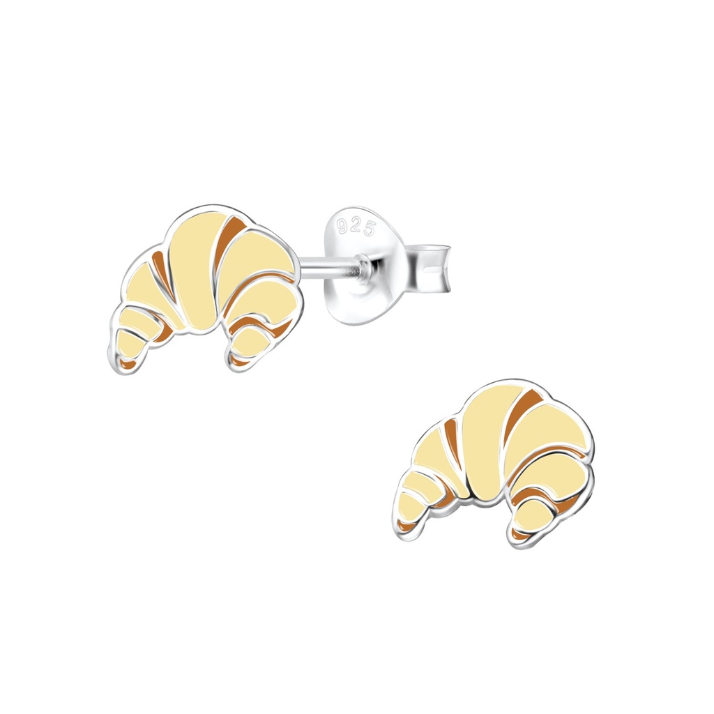 Puces d'oreilles croissant en argent