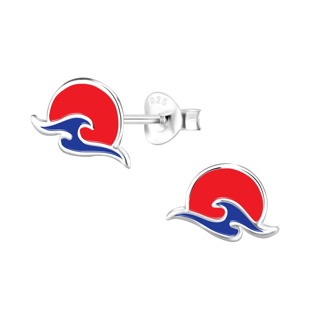 Silver Sun Stud Earrings