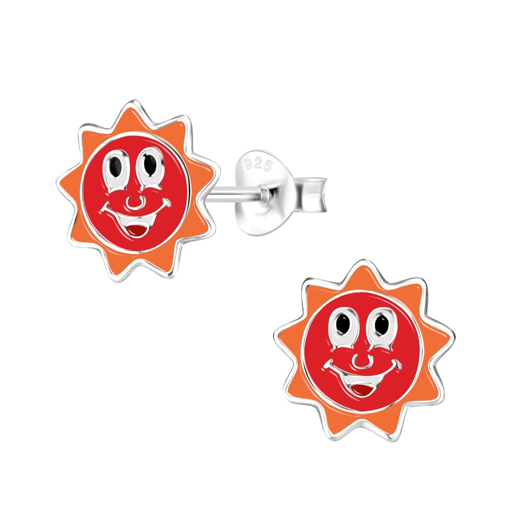 Puces d'oreilles soleil en argent