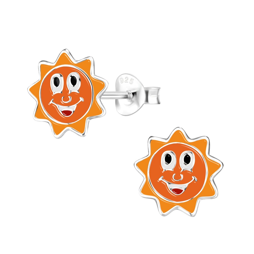 Puces d'oreilles soleil en argent