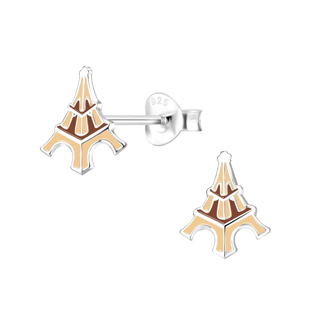 Puces d'oreilles tour Eiffel en argent