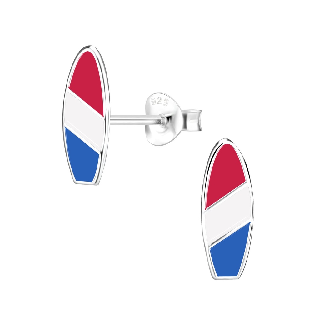 [10014048] Puces d'oreilles planche de surf en argent