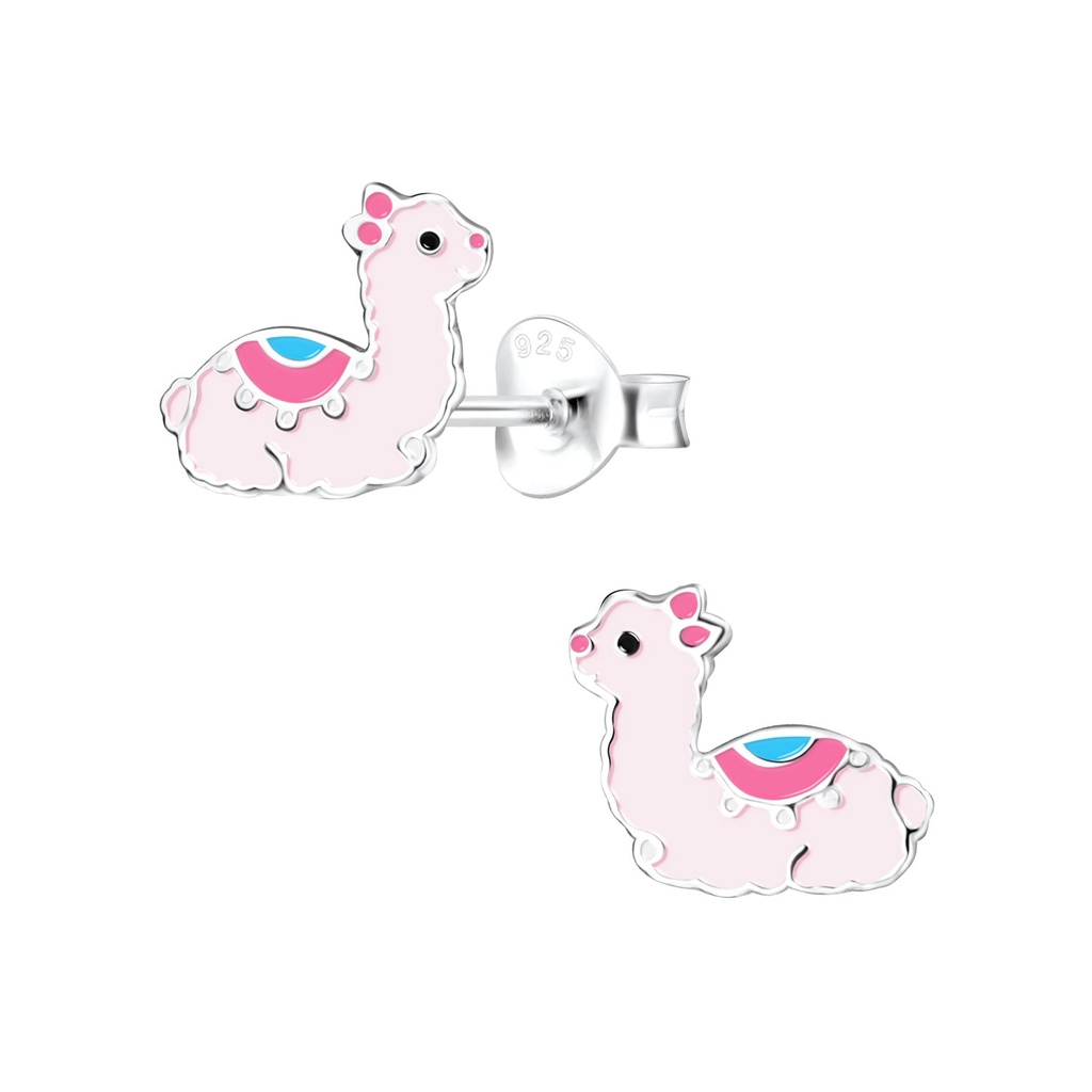 [10014030] Silver Alpaca Stud Earrings