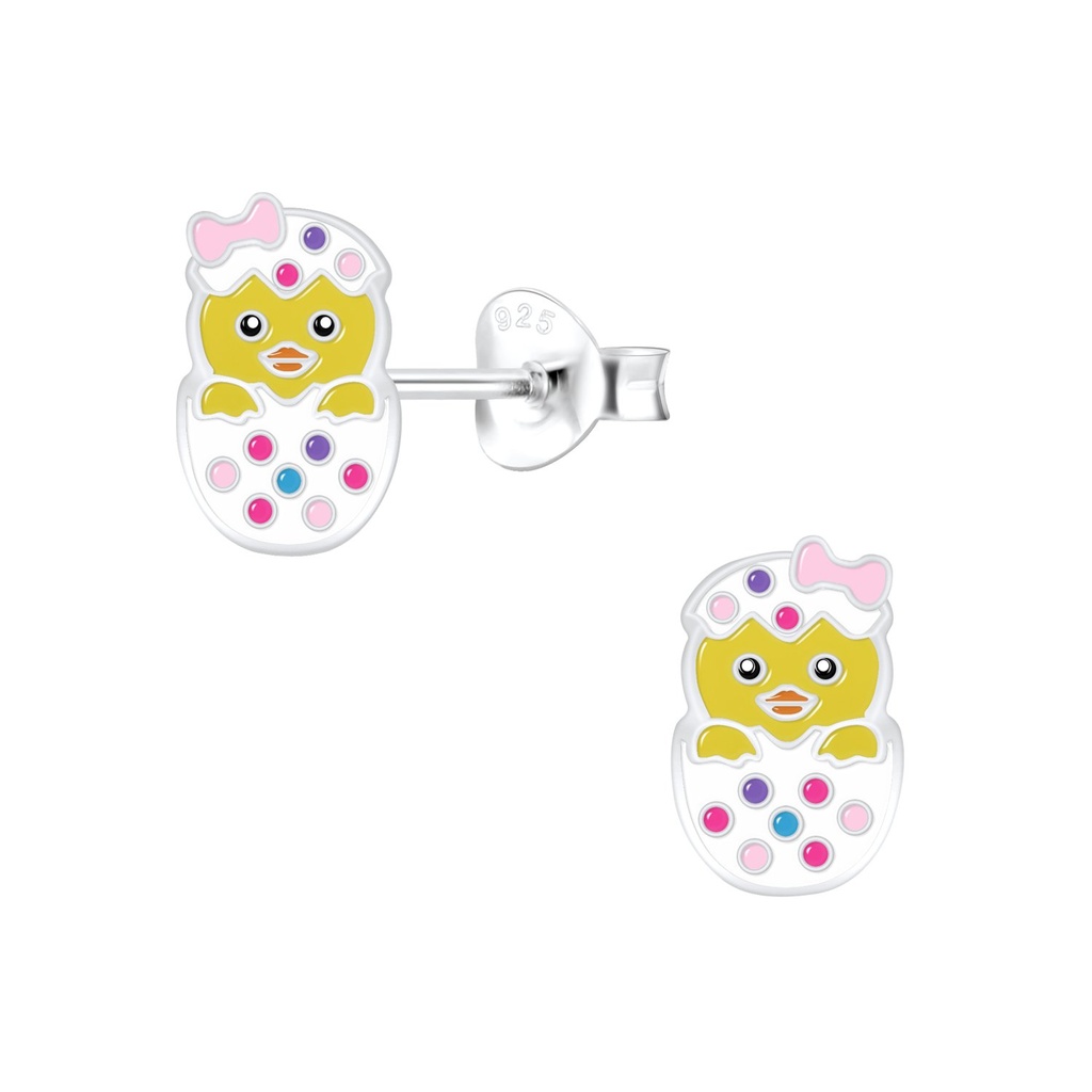 Puces d'oreilles œuf qui éclot en argent