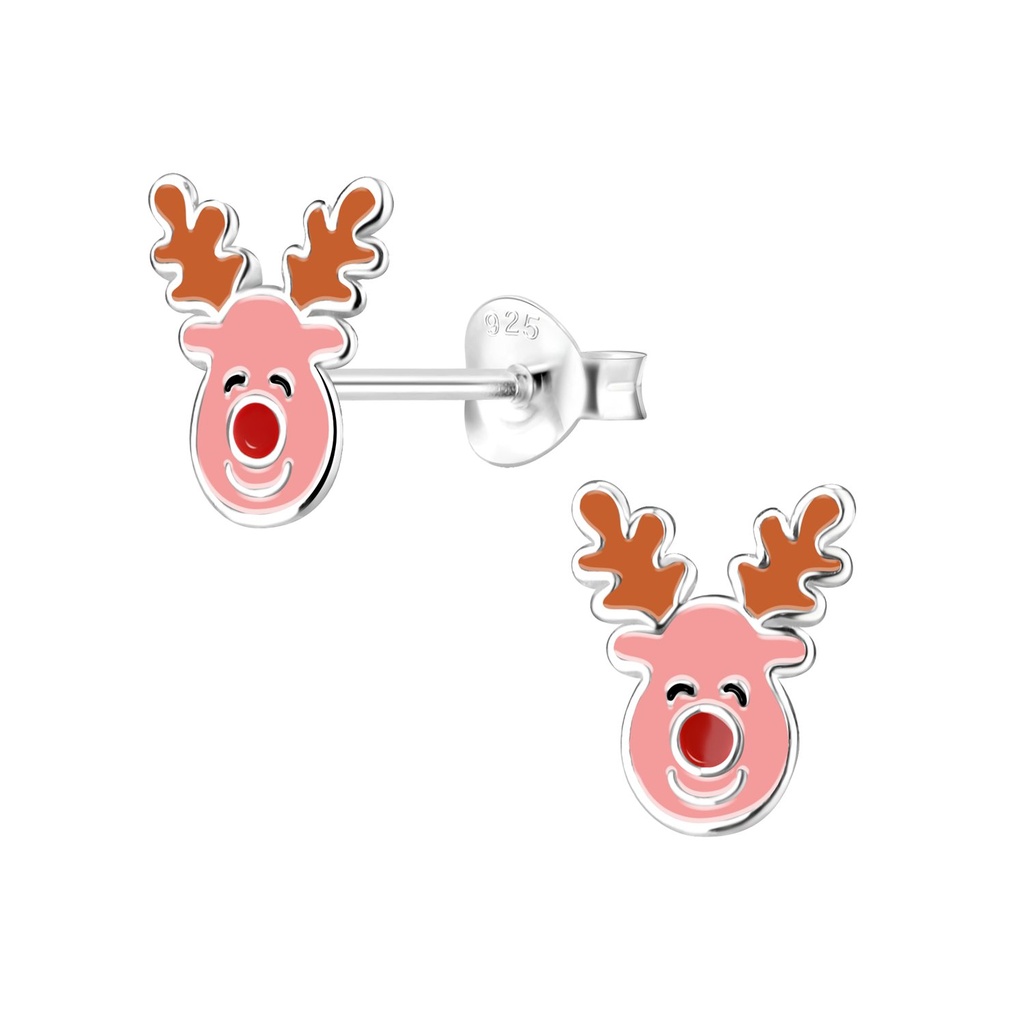 Puces d'oreilles renne en argent