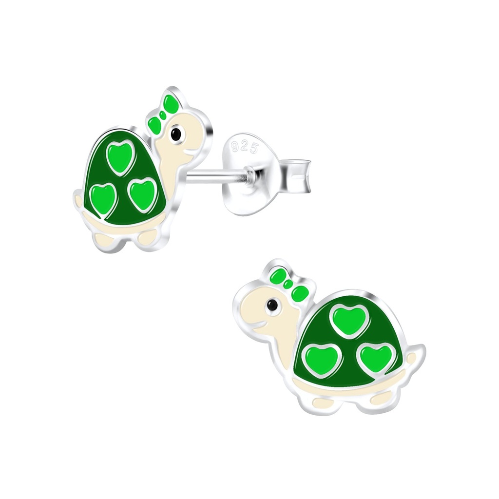 Silver Turtle Stud Earrings