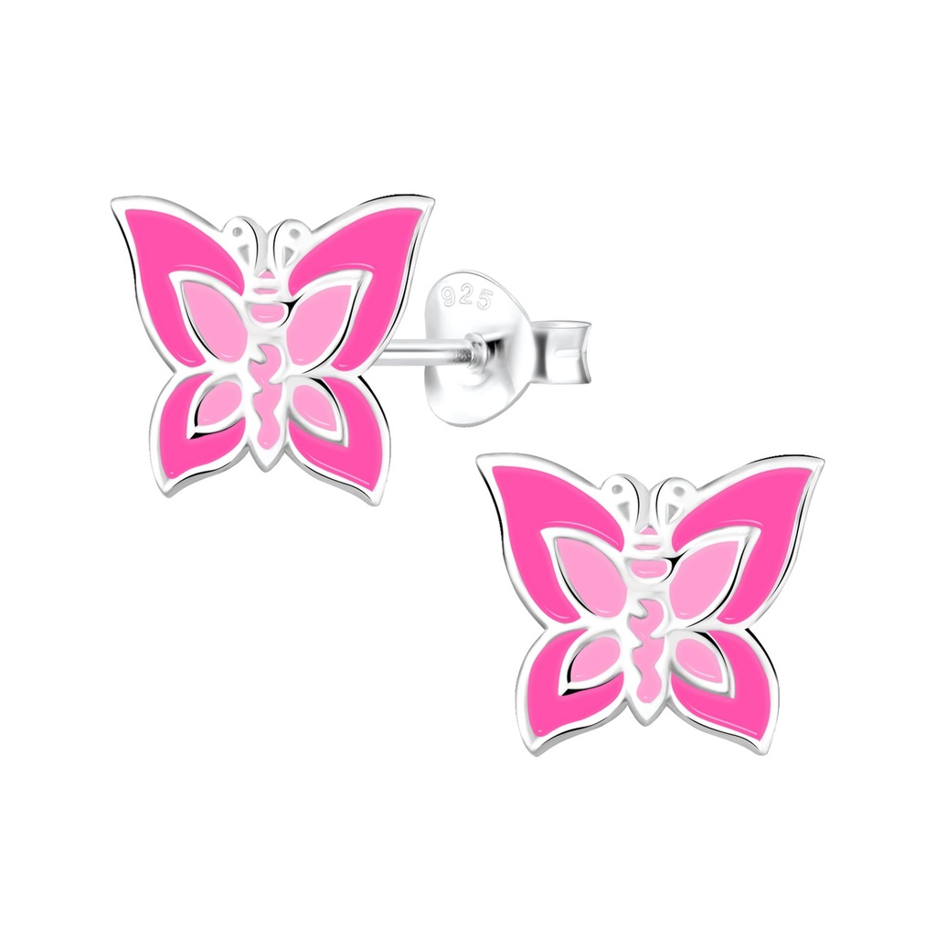 Silver Butterfly Stud Earrings