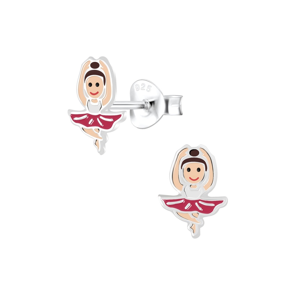 Puces d'oreilles ballerine en argent