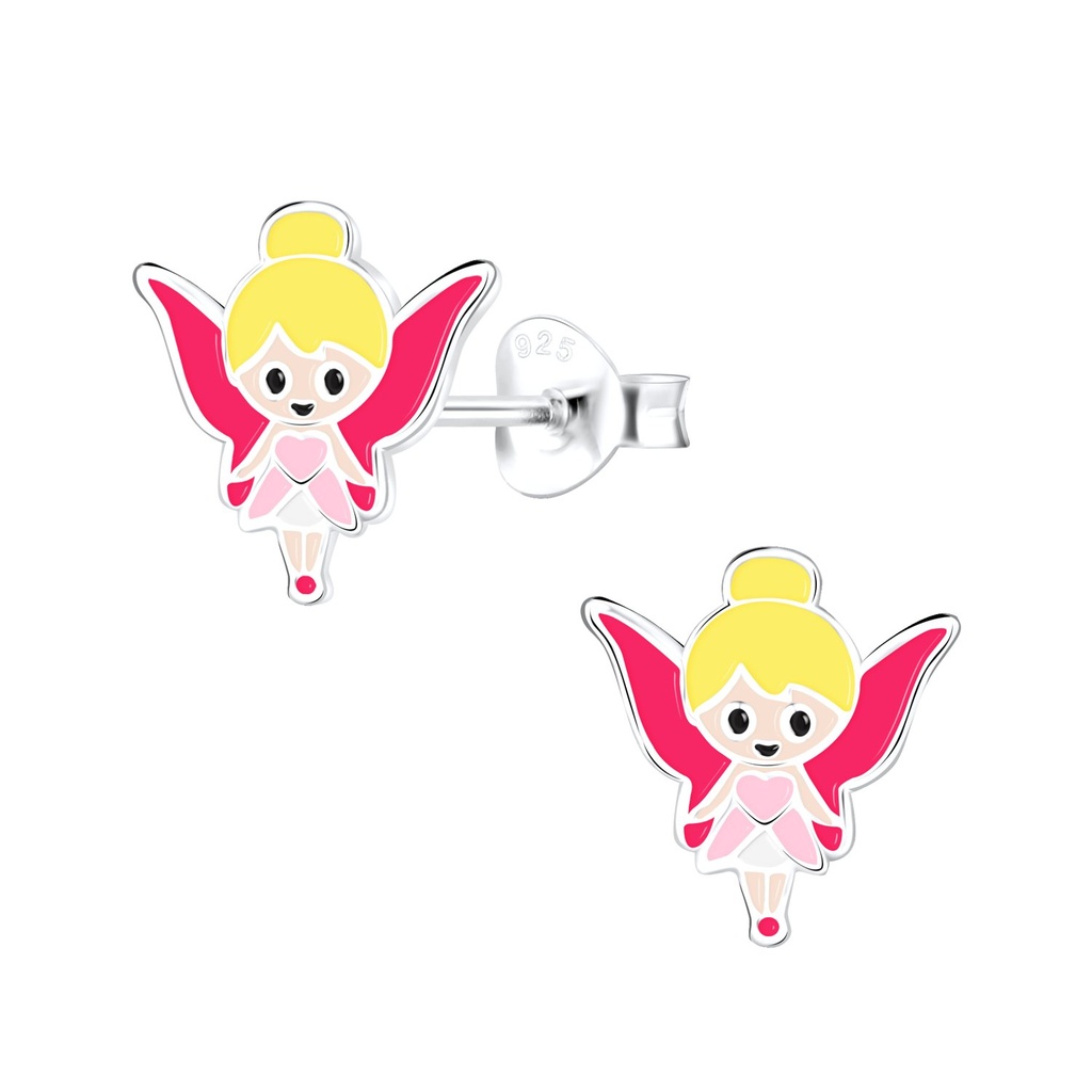 Silver Fairy Stud Earrings