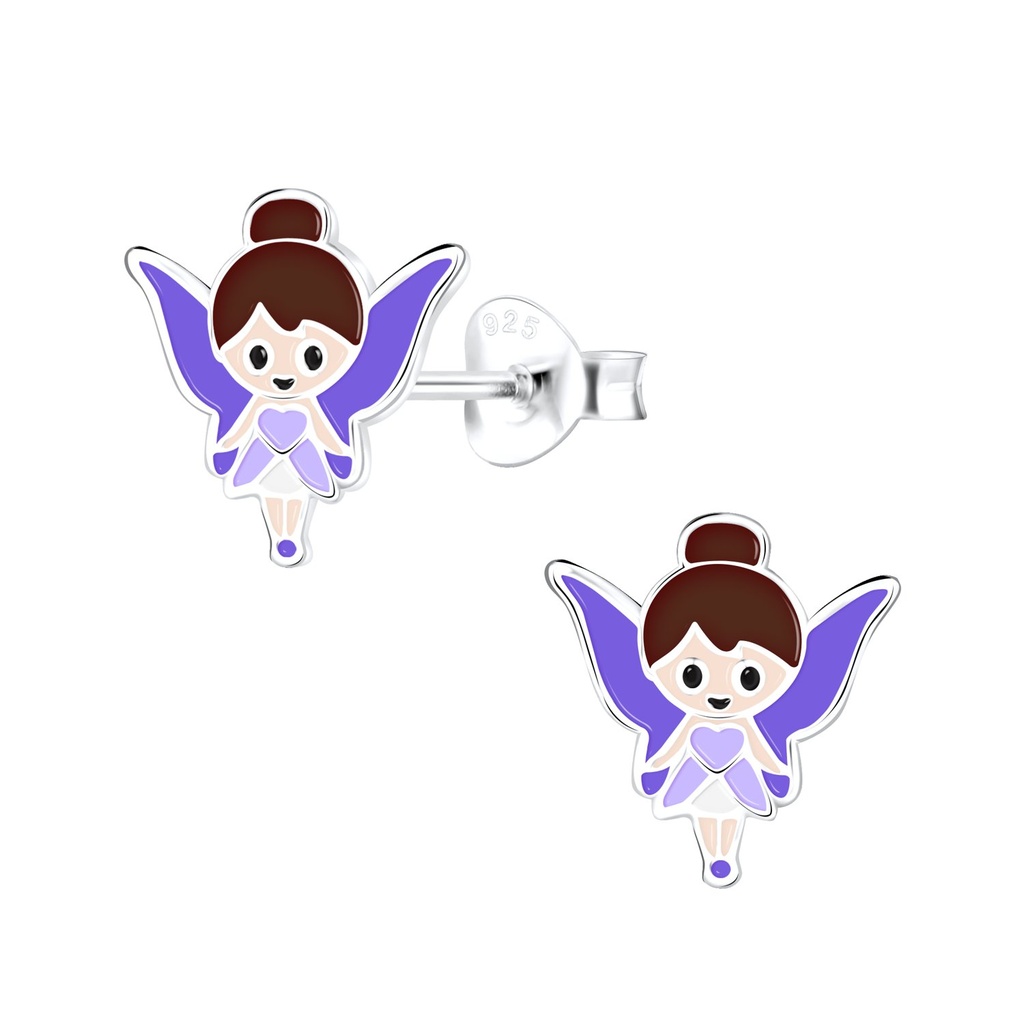 Silver Fairy Stud Earrings