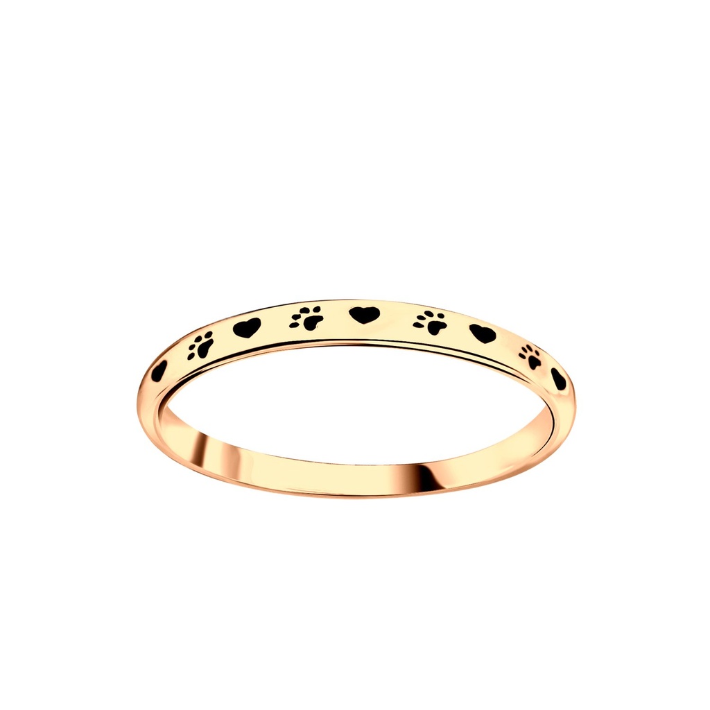 Bague empreinte de patte en argent