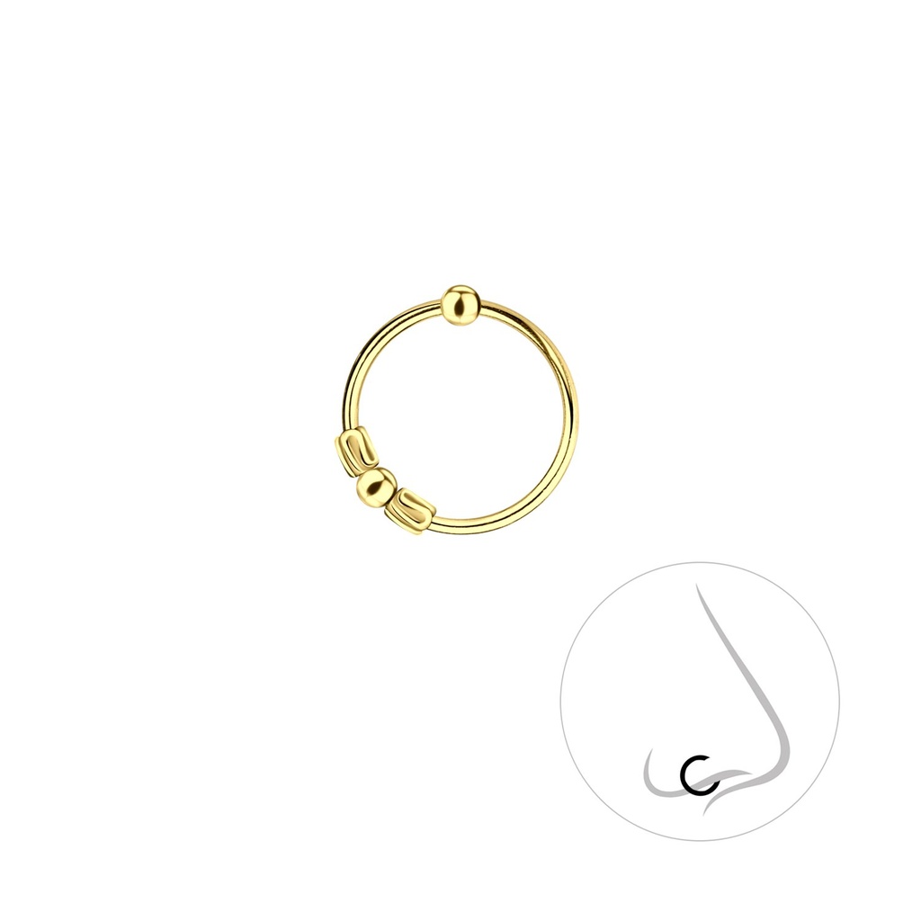 Silver Bali Ball Closure Ring