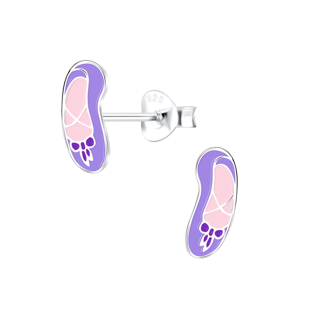 Puces d'oreilles chausson de danse en argent