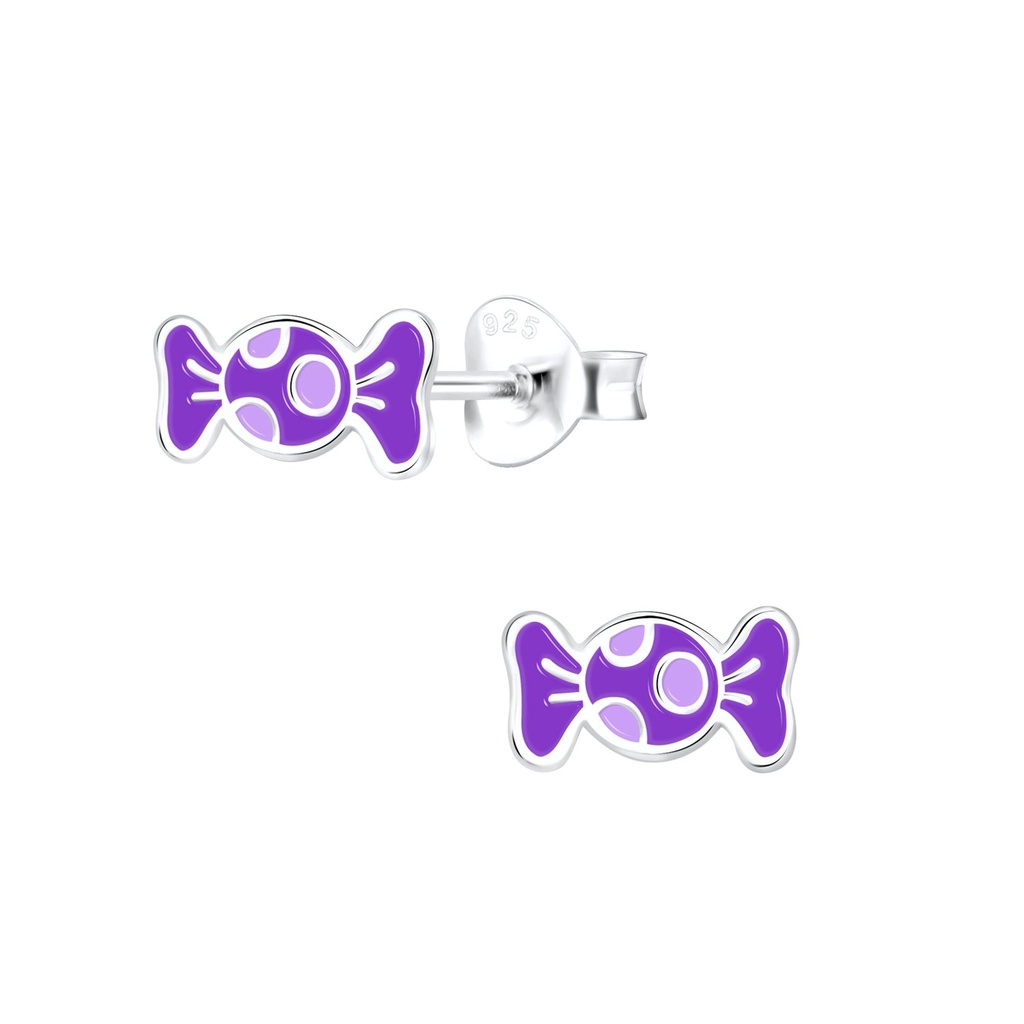 Puces d'oreilles bonbon en argent