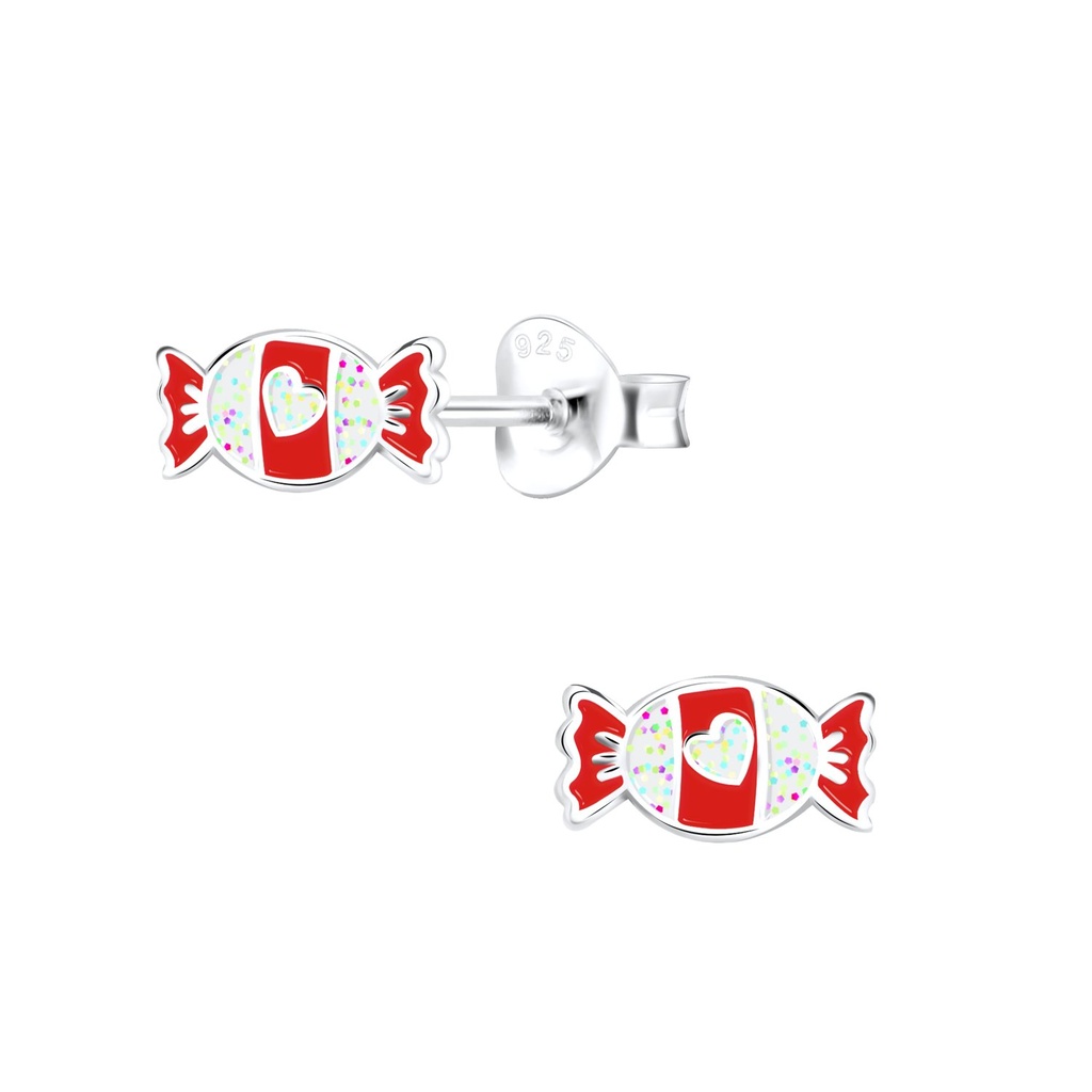Puces d'oreilles bonbon en argent