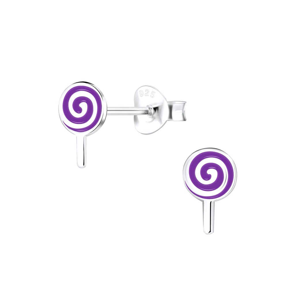 Silver Lollipop Stud Earrings