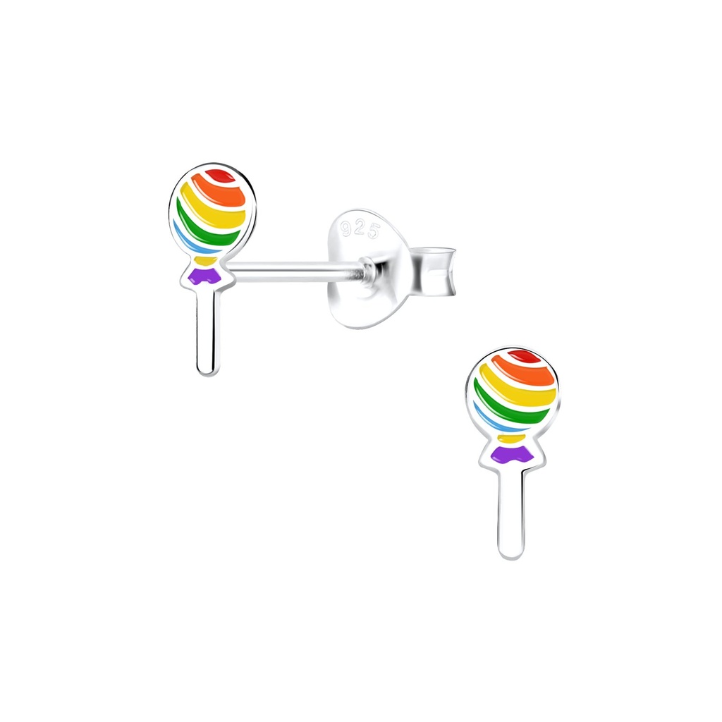 Silver Candy Stud Earrings