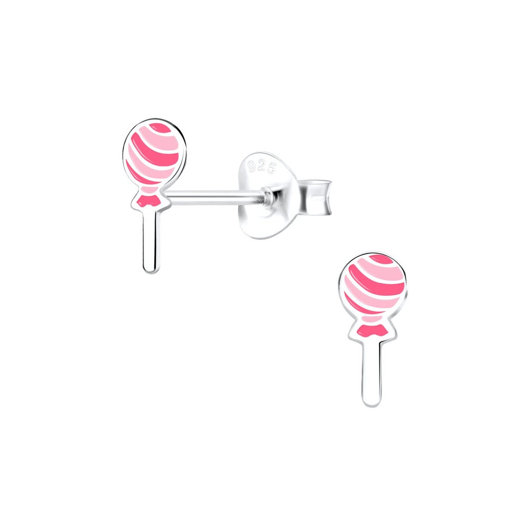 Puces d'oreilles bonbon en argent