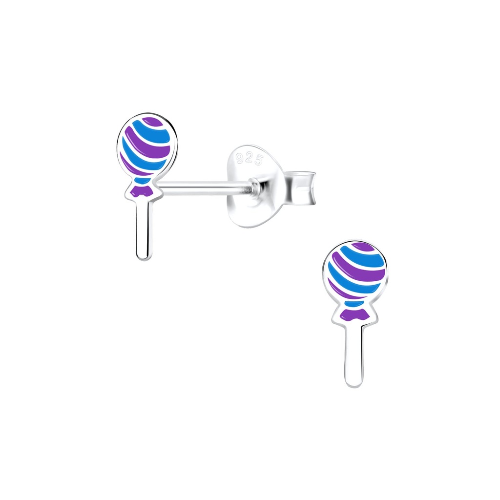 Puces d'oreilles bonbon en argent