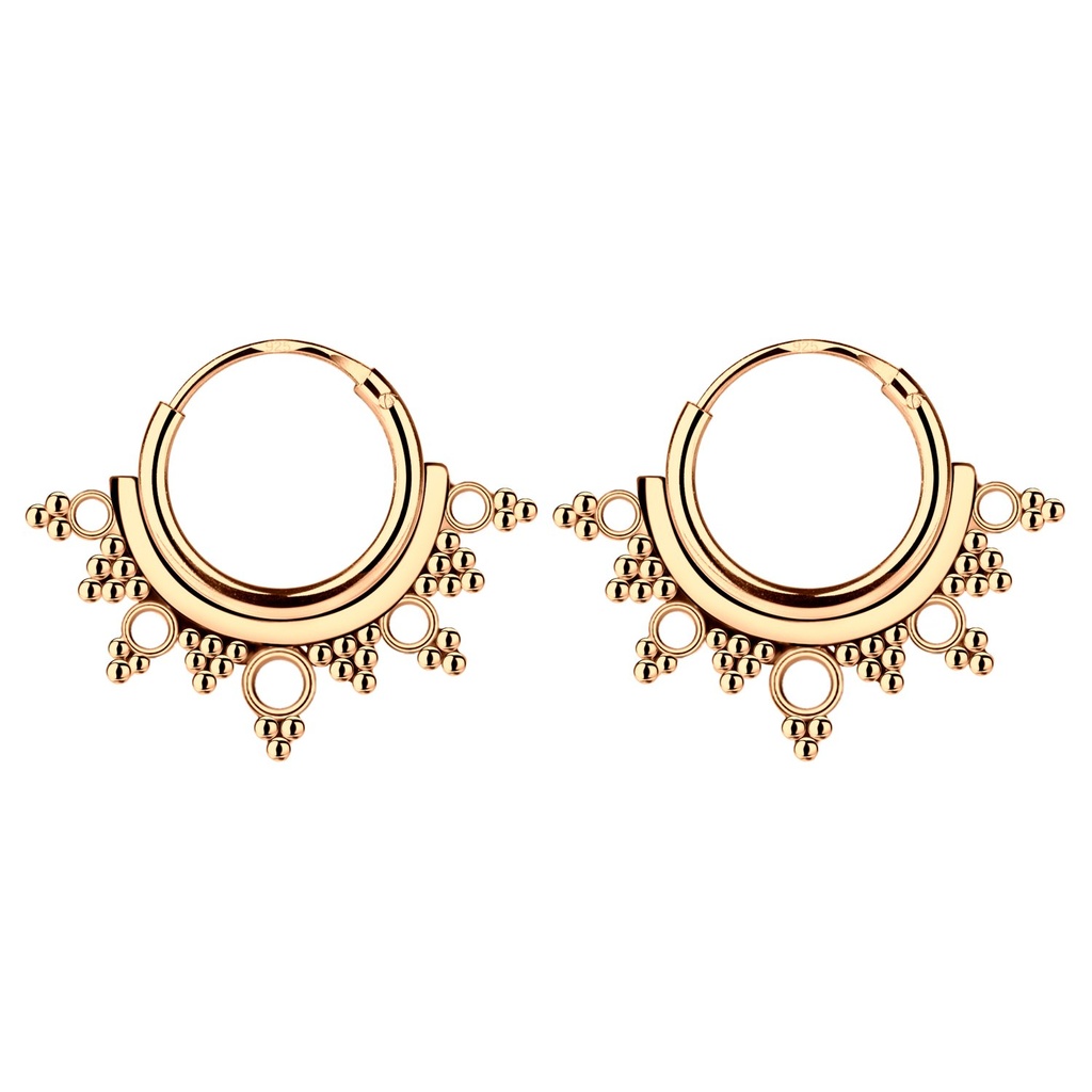 Créoles Bali en argent 10 mm