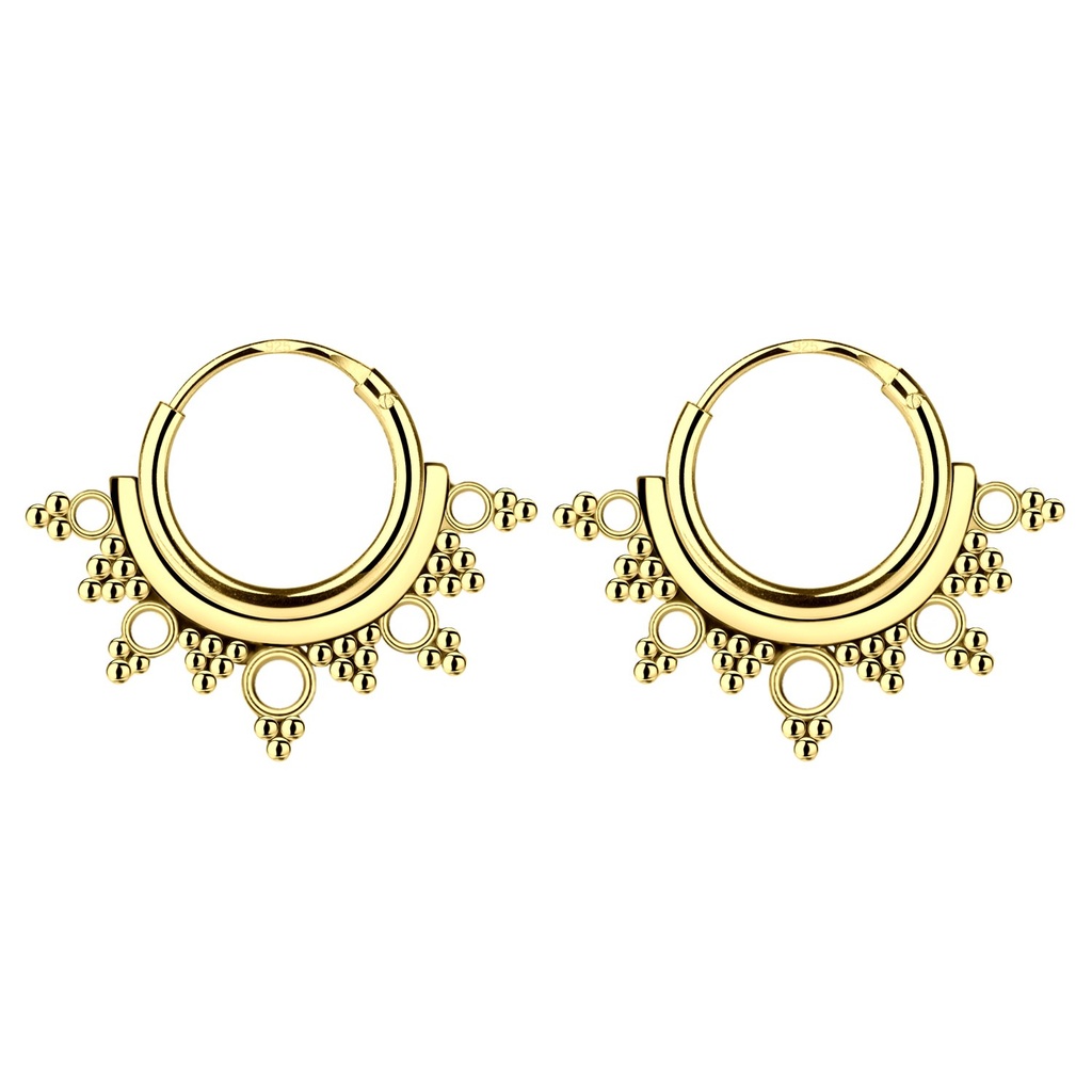10mm Silver Bali Hoop Earrings