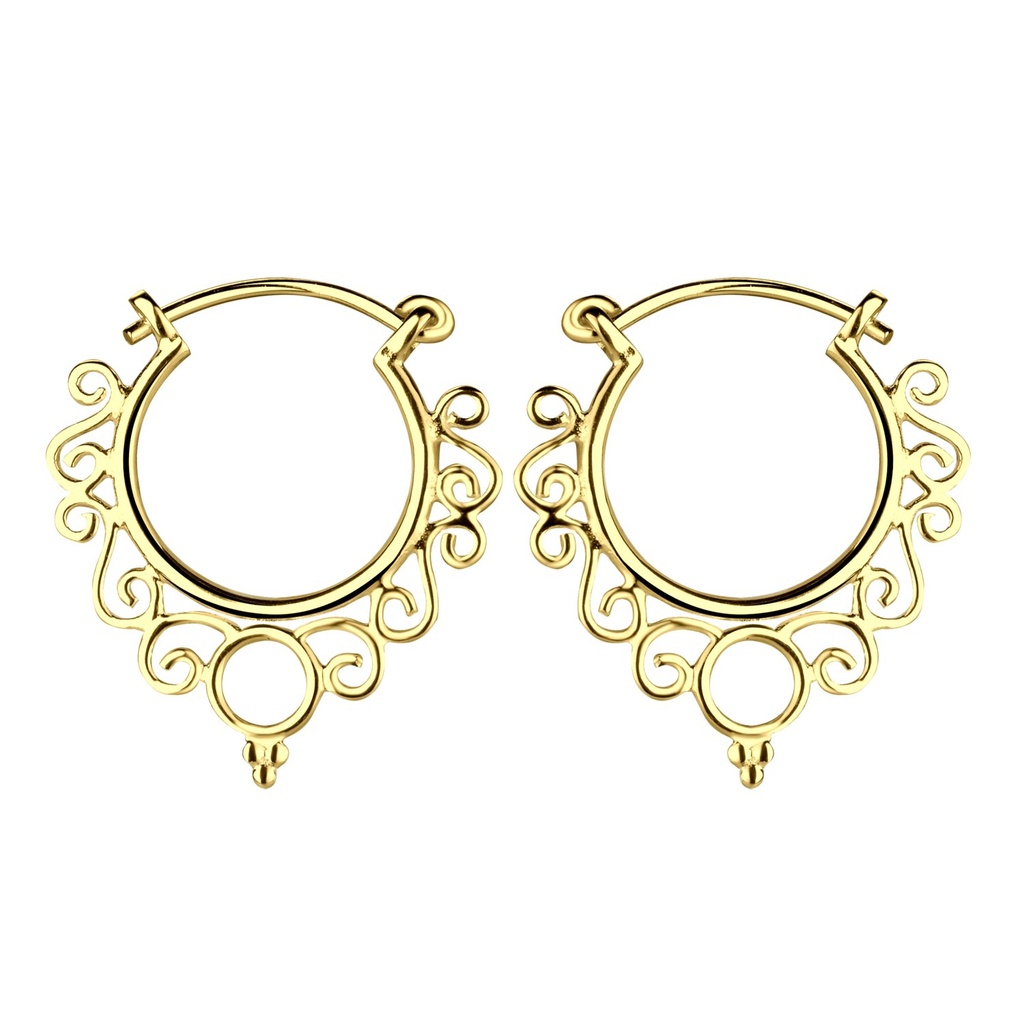Créoles Bali en argent 15 mm